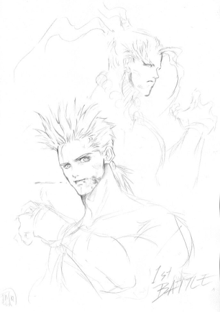 Illustration for article titled Unseen Tetsuya Nomura Sketches From the 1990s